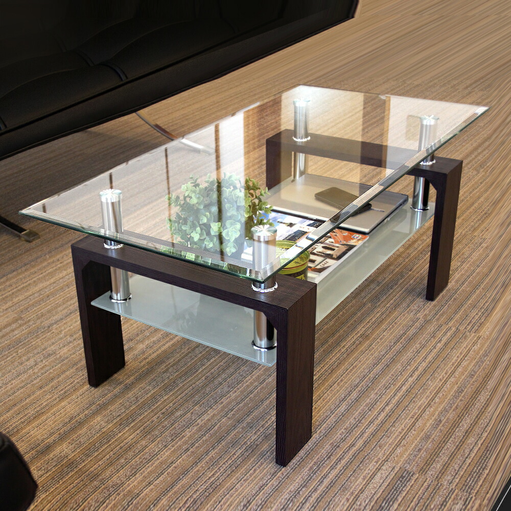 楽天市場】ガラステーブル 上質 幅96 ナチュラル/ブラウン/ホワイト