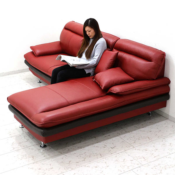 赤いレザーのL字型ソファ L字型ソファ レッド 赤 革 楽天市場】