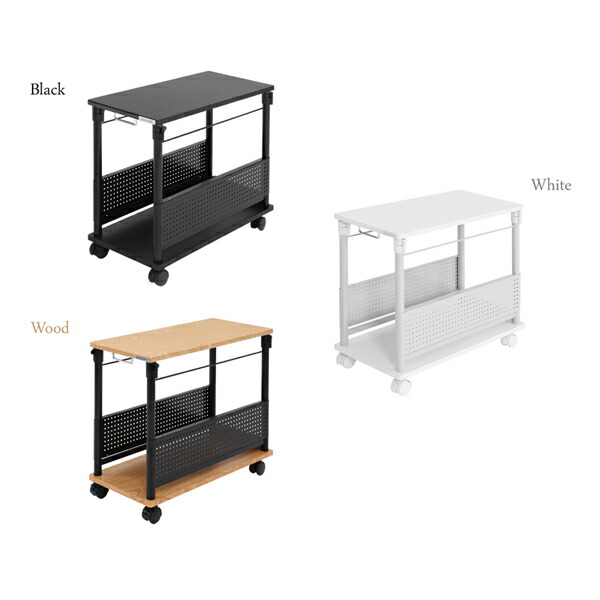 楽天市場】バウヒュッテ 天板昇降式デスク サイドデスク ラックワゴン