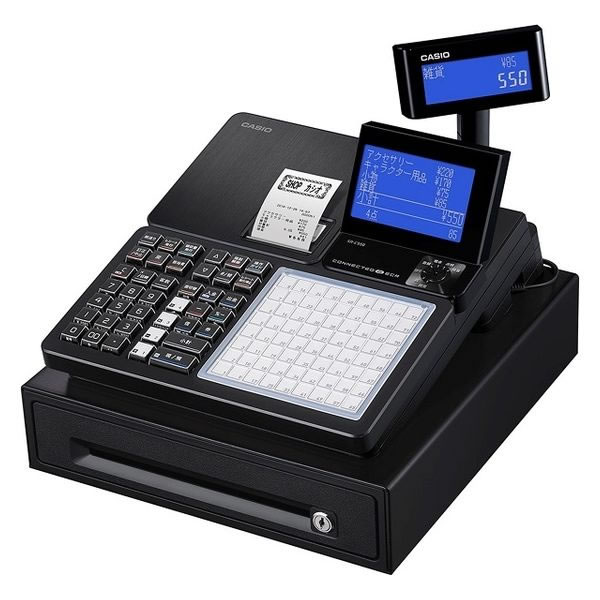 ケーブル付28店名領収書設定無料カシオTE-400インボイスレジスターSDカード