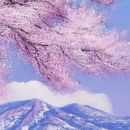 楽天市場】絵画 油絵 王仁塚（わにづか）の桜 （木村由記夫） 送料無料