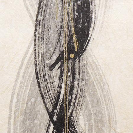 楽天市場】絵画（手漉き和紙と墨） 墨神 送料無料 【肉筆】【抽象画