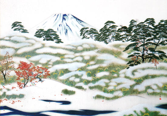 楽天市場】横山大観 絵画 霊峰四趣・秋 送料無料 【複製】【美術印刷