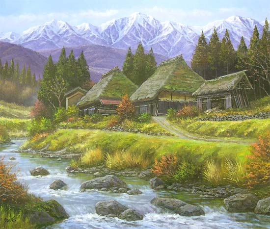 楽天市場】絵画 油絵 山村清流 F20号 （関健造） 送料無料 【海・山