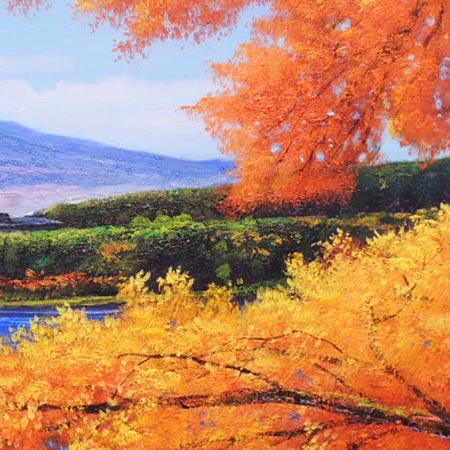 油絵 絵画 【海の紅葉】 楽天市場】絵画 油絵 富士に紅葉 F20号 （木村由記