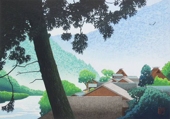 楽天市場】佐野せいじ 木版画 青に薫 送料無料 【複製】【木版画