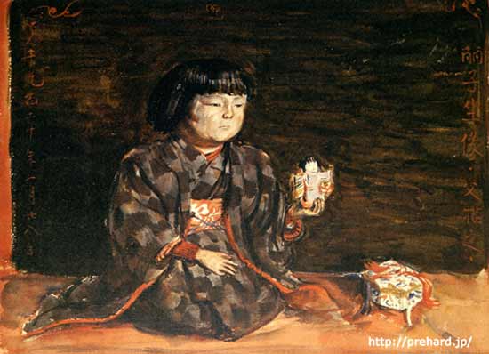 限定品】岸田劉生 麗子像 リトグラフ 希少番号入り 限定品】岸田劉生