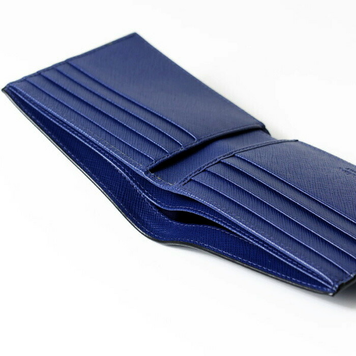 PRADA / 2つ折り財布/レザー/BLU/メンズ// 楽天市場】【財布】PRADA