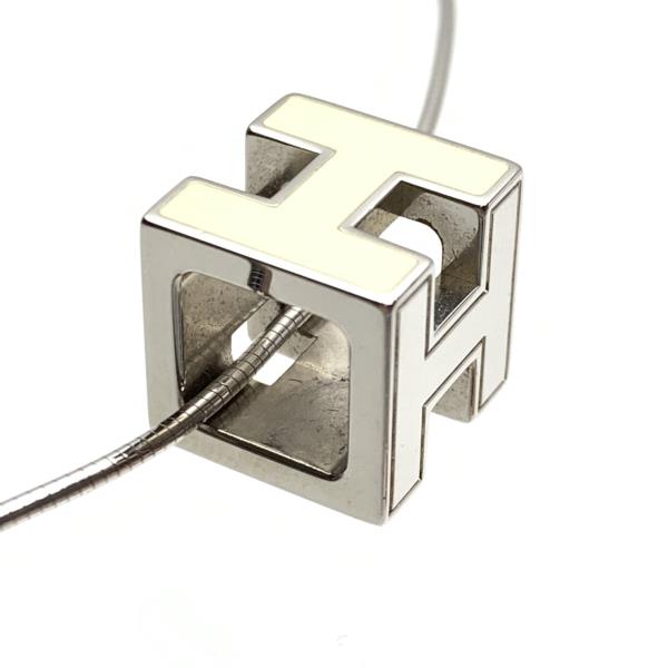 HERMES エルメス キューブ型Hペンダントトップ 白 HERMES エルメス