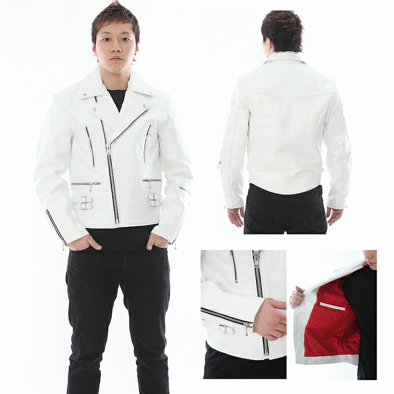 楽天市場】ライダースジャケット メンズ 本革 革ジャン 牛革 ダブル UK