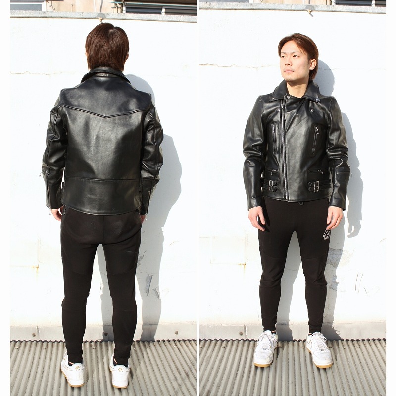 楽天市場】革ジャン メンズ ダブルライダースジャケット UKタイプ 細身