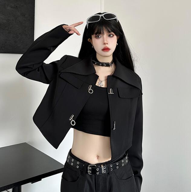 楽天市場】モード系 ショート丈 長袖 ビッグシルエット ゆめかわいい