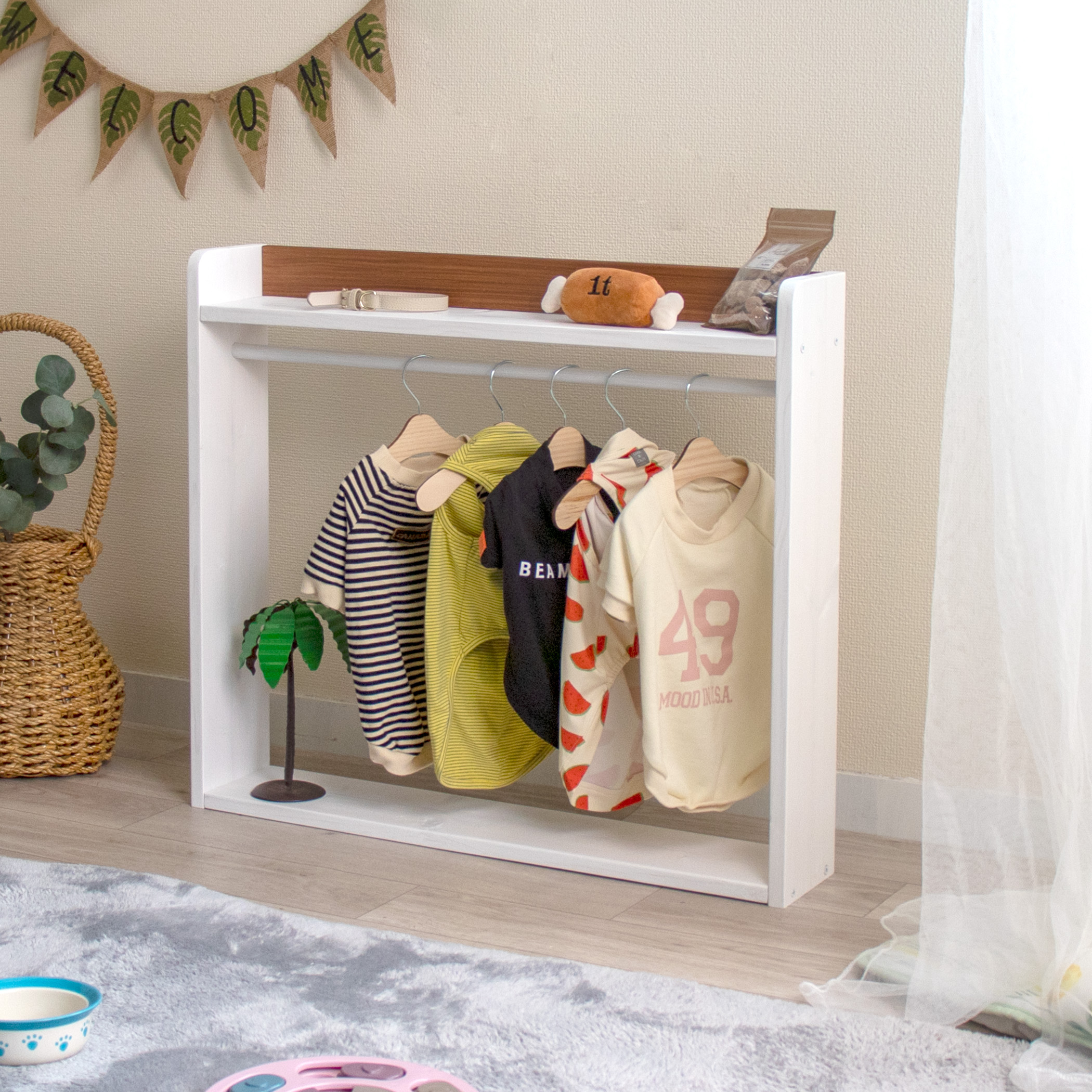 楽天市場】ペット ハンガー ラック 木製 名入れ 無料 犬 服 洋服ラック