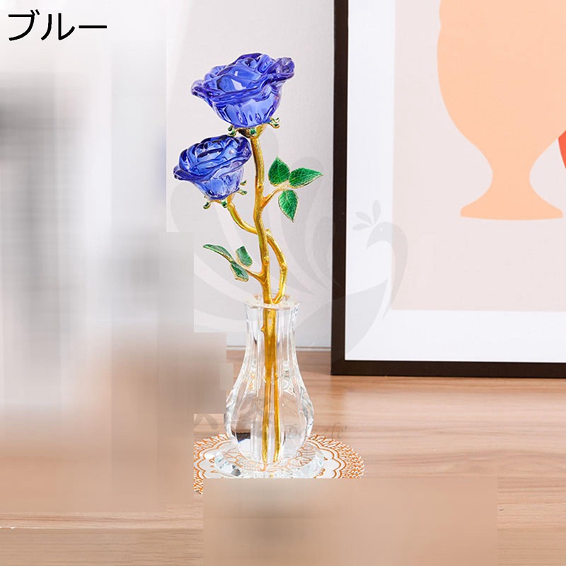 楽天市場】花 置物 枯れない花 バラ 薔薇 造花 K9クリスタル 美しい