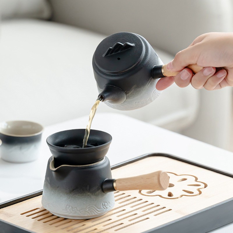 楽天市場】急須セット 湯飲み トラベル グラデーション 中国茶器セット