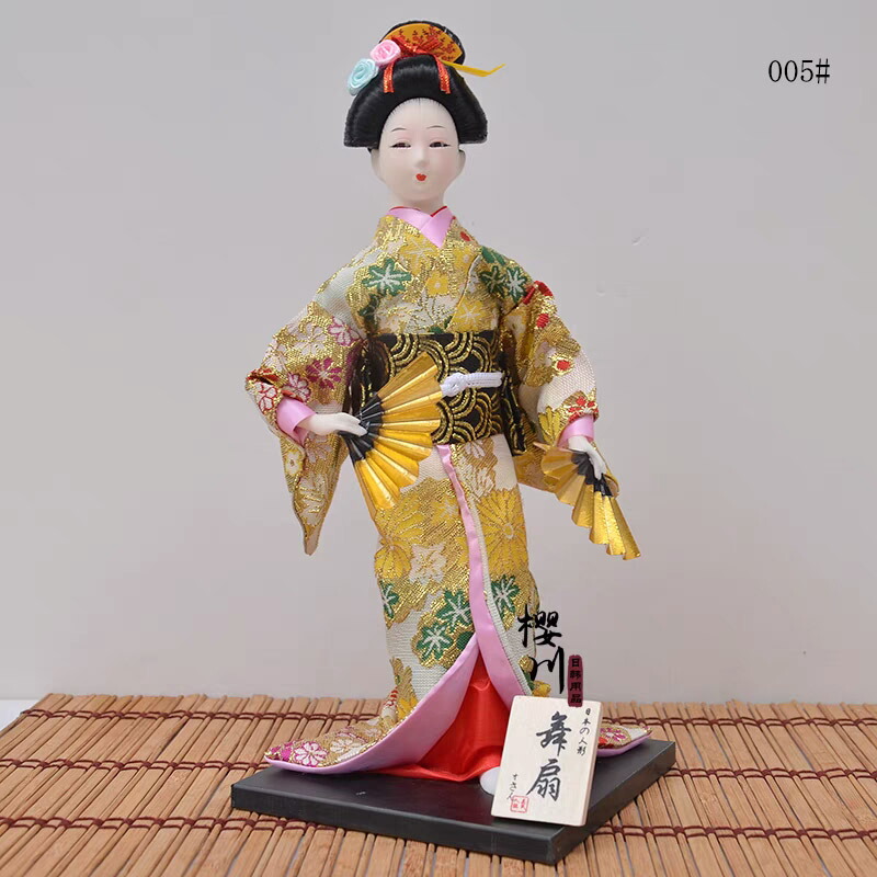 日本人形 和人形 着物 金糸 刺繍 台座付 レトロ 伝統工芸 楽天市場】和