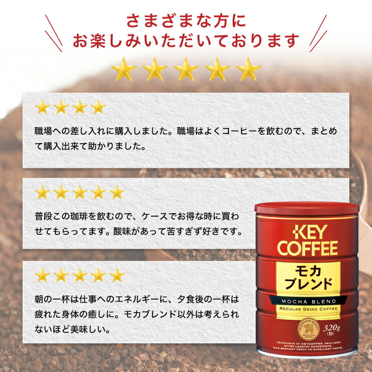楽天市場】缶 モカブレンド 粉 320g x 12缶 ブレンドコーヒー 珈琲