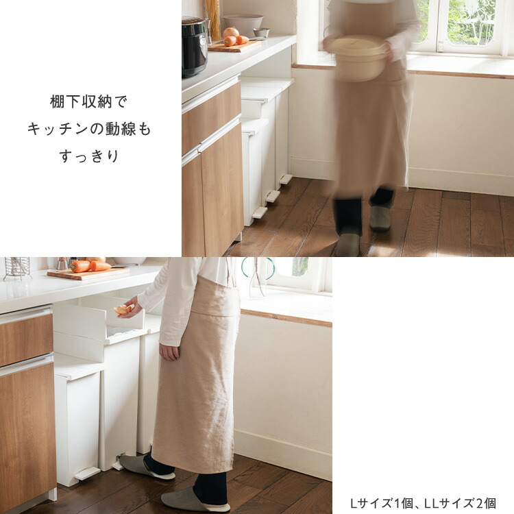 楽天市場】【KEYUCA公式店】ケユカ KEYUCA両開きダストボックス LL