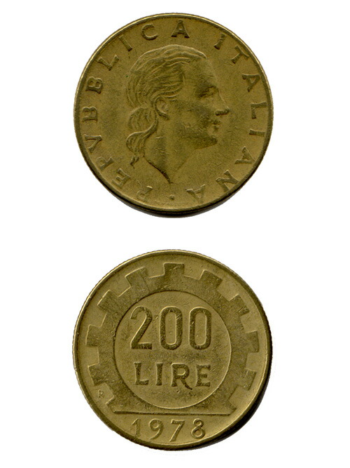 楽天市場】コイン イタリア 200リラ 23.5mm : レザーマニア楽天市場店