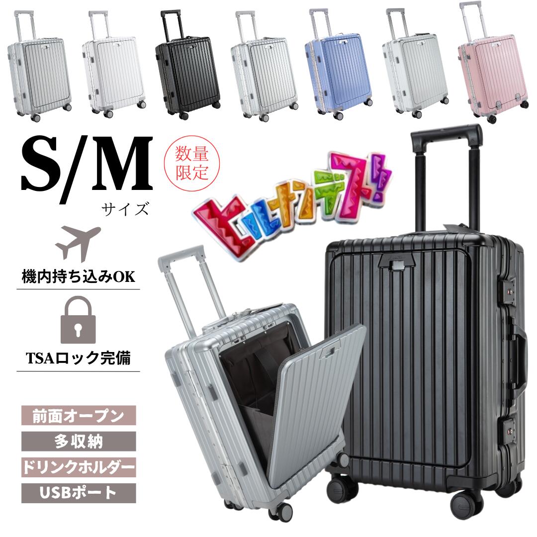 リベティ多機能キャリーケース【マットシルバーМ】B1 TSAロック スーツ