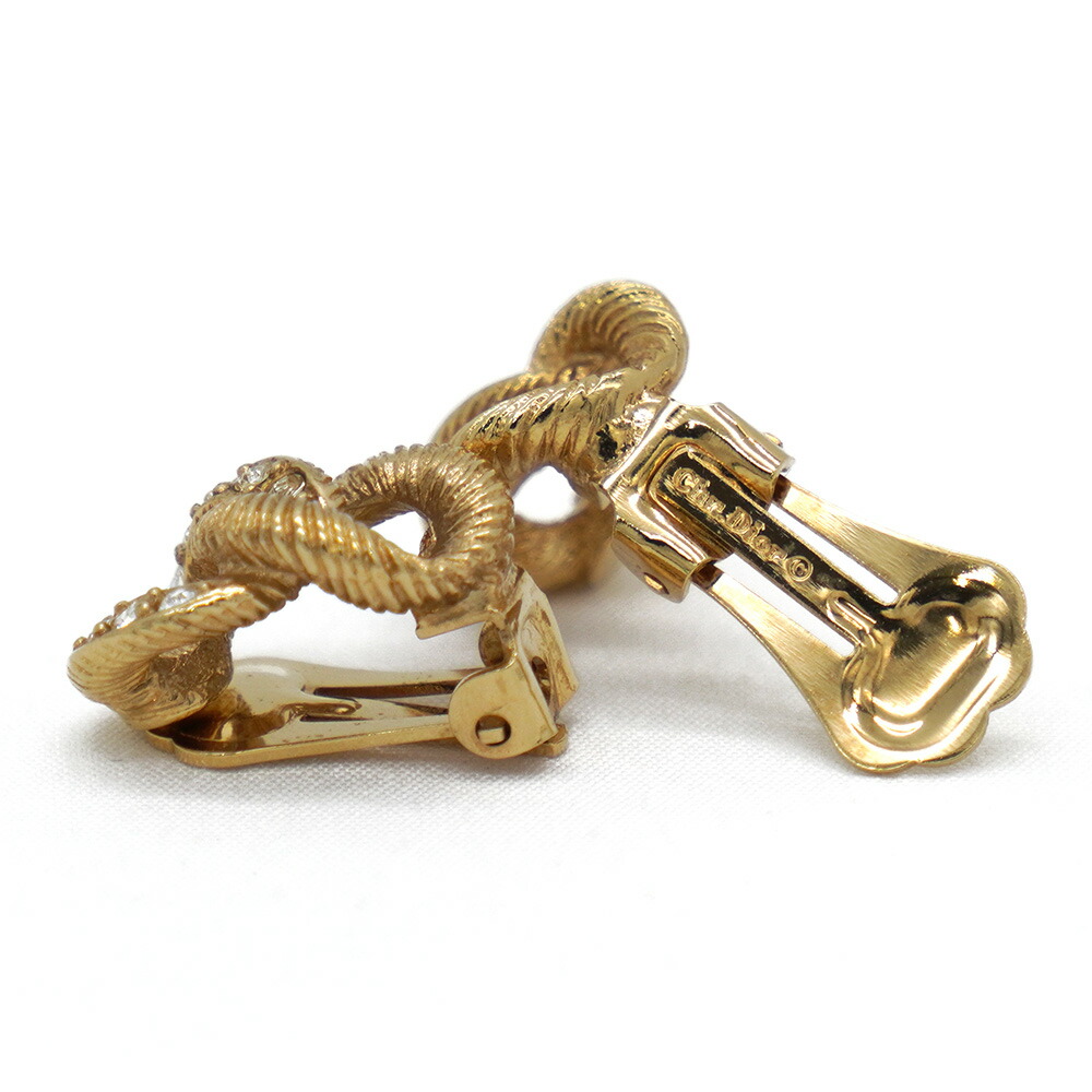 Christian Dior クリスチャン ディオール イヤリング 両耳用 GP×ライン