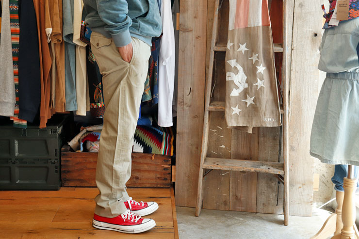 DoubleRL ヘリンボーンコットンオフィサーズパンツ DoubleRL