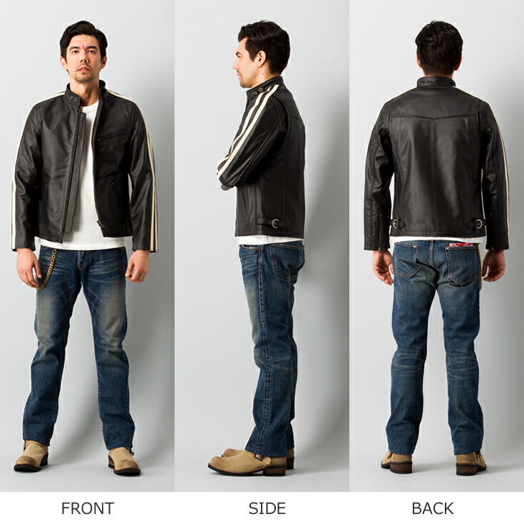 楽天市場】【50%OFFクーポン】Liugoo Leathers 本革 2ラインシングル