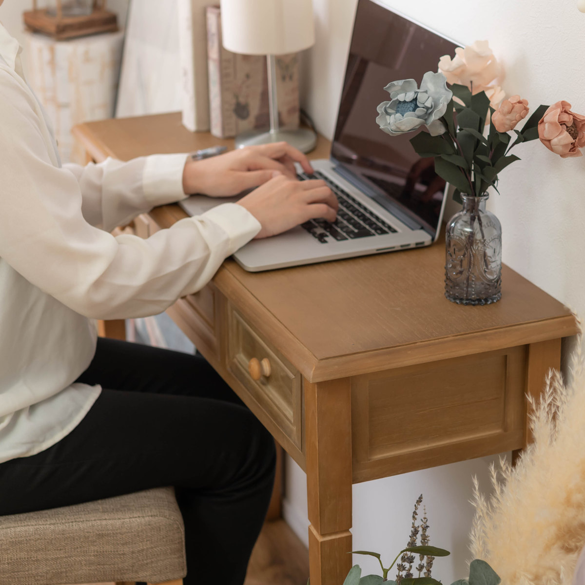 楽天市場】コンソールデスク 幅100cm 天然木 アンティーク調