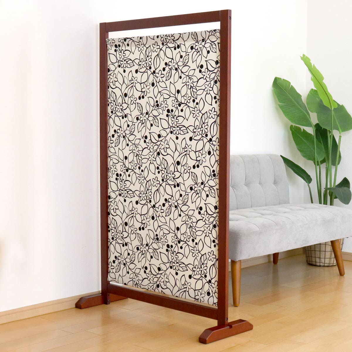 楽天市場】衝立 自立式1連衝立 花柄 高さ135cm （ 送料無料 間仕切り