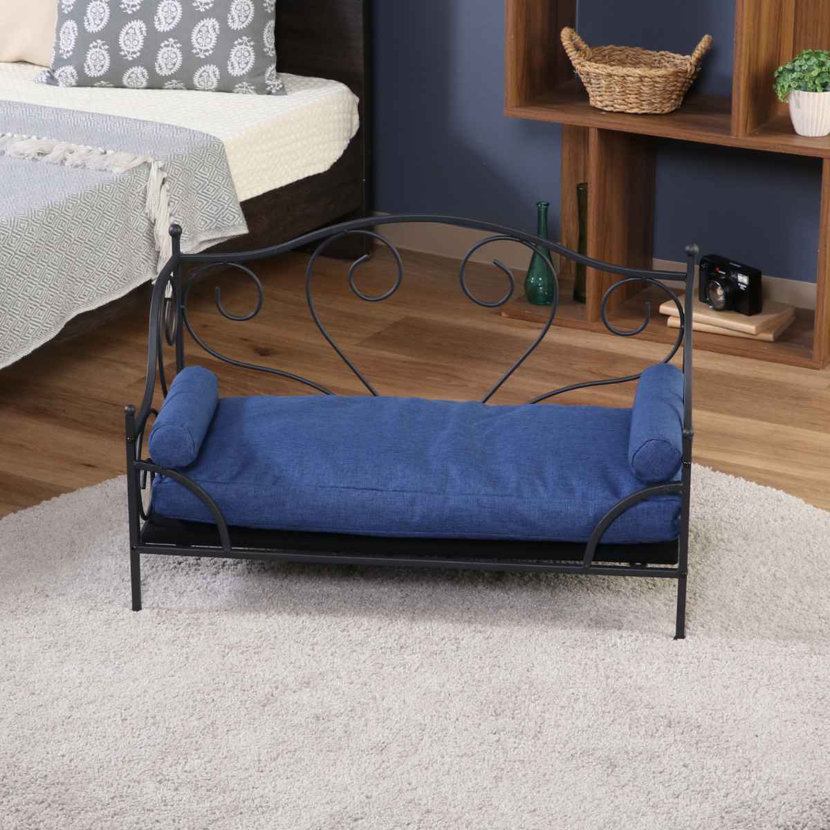 楽天市場】ペットベッド 幅69.5cm スチールフレーム クッション