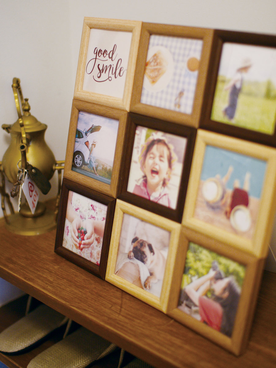 楽天市場】フォトフレーム スクエア 多面 9枚 壁掛け 卓上 BRUN ブラン