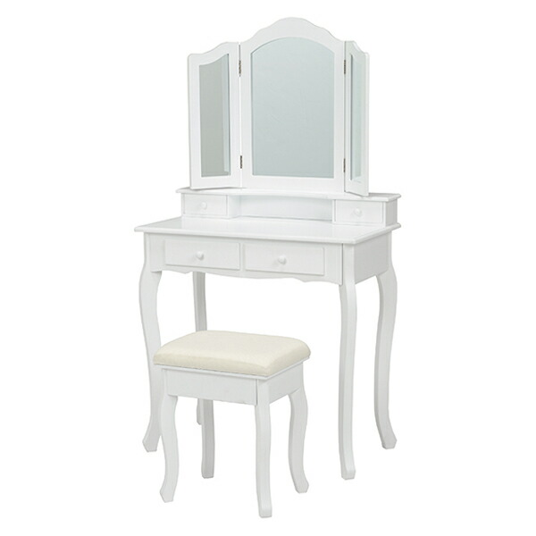 楽天市場】ドレッサー スツール セット 三面鏡 姫系 収納 引き出し