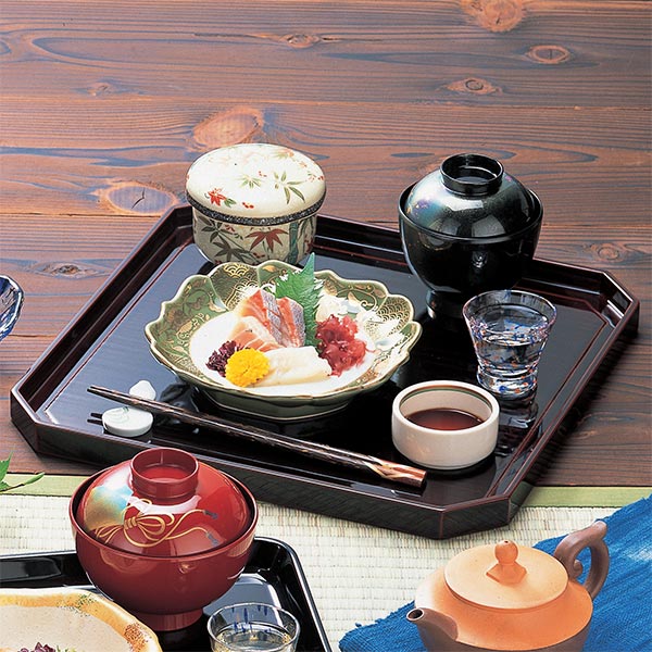 輪島塗 漆塗 懐石膳 折敷膳 角盆 四方膳 茶道具 御膳 茶懐石 輪島塗