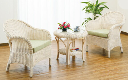 楽天市場】ラタンテーブル 円型 ガラス天板 棚付 籐家具 直径60cm