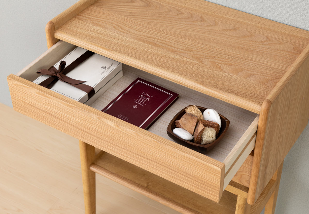 楽天市場】コンソール 引き出し 2段 北欧風 天然木突板 KICCA 幅65cm