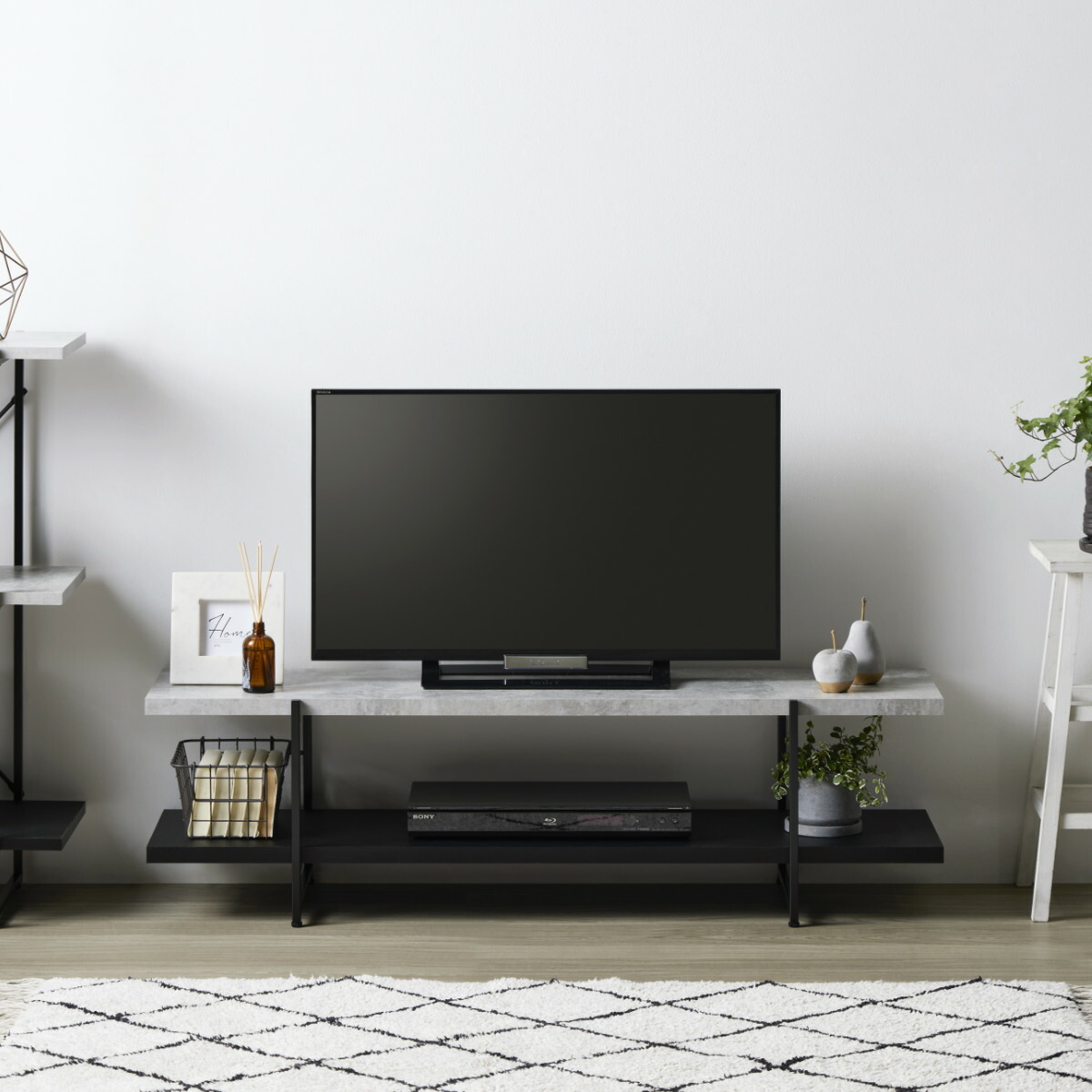 楽天市場】テレビ台 幅120cm 42型対応 ストーン調 上下組替可能 （ TV