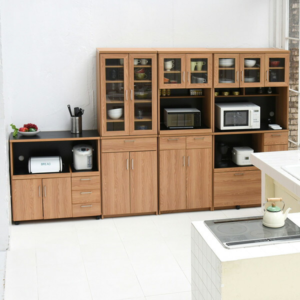 楽天市場】レンジ台 幅90cm キッチンラック 食器棚 北欧風 Keittio