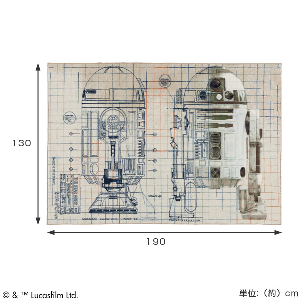 楽天市場】□在庫限り・入荷なし□スターウォーズ ラグ スミノエ R2