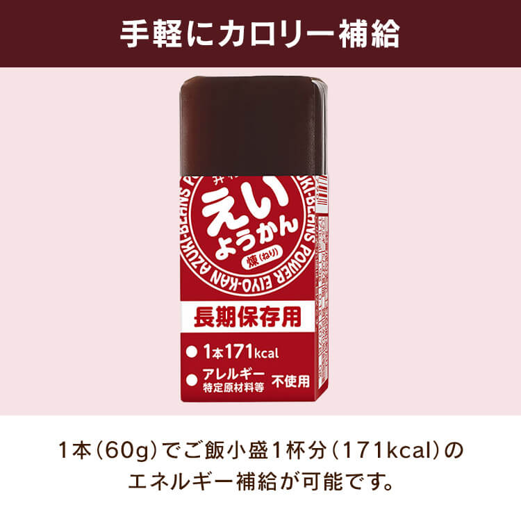 楽天市場】【P5倍☆12日10時迄】非常食 えいようかん 1箱 (60g×5本