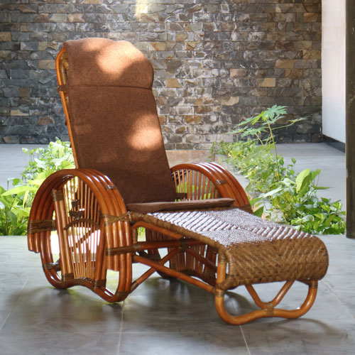 楽天市場】ラタンチェア リクライニングチェア 寝椅子 籐編み シェーズ