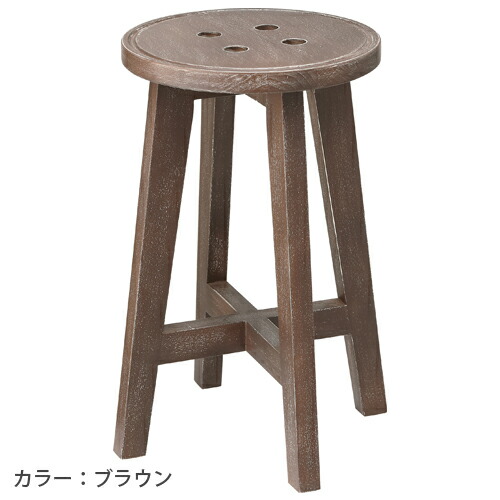 英国アンティーク木製スツール/丸イス椅子チェア/踏み台/腰掛け(81-190