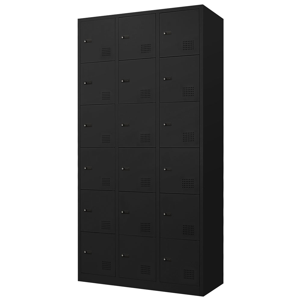 楽天市場】ロッカー 18人用 3列6段 スチールロッカー ダイヤル錠 かぎ