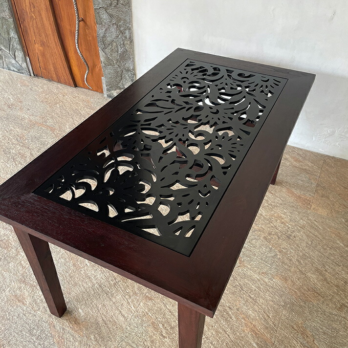 楽天市場】【最大1万円OFFクーポン】アジアン テーブル ガラス天板