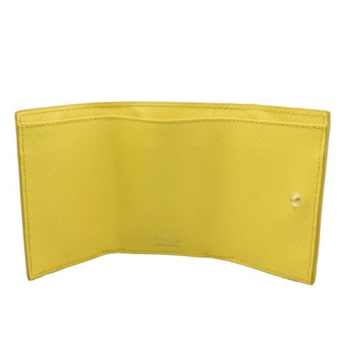 楽天市場】PRADA プラダ 三つ折り財布 レディース イエロー 1MH021 QHH