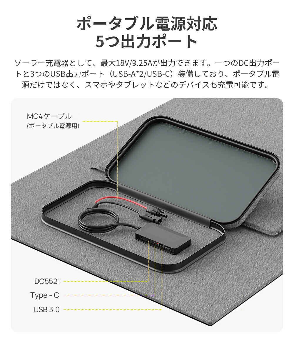 楽天市場】aferiy P210 2400 ポータブル電源 ソーラーパネル セット