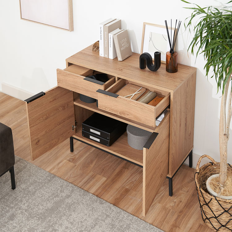 楽天市場】キャビネット サイドボード リビングボード 幅90 チェスト