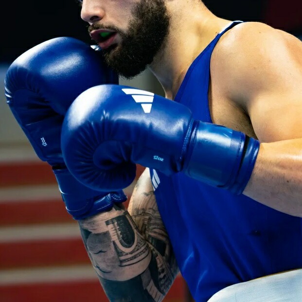 adidas ボクシンググローブ 12oz 青 AIBA公認 adidas ブルー XSサイズ