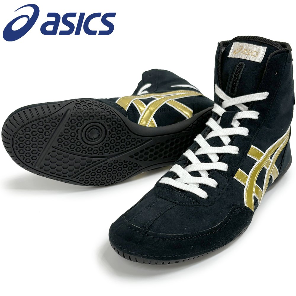 ASICS 旧オーダーレスリングシューズ ブラック/ゴールド ASICS 旧