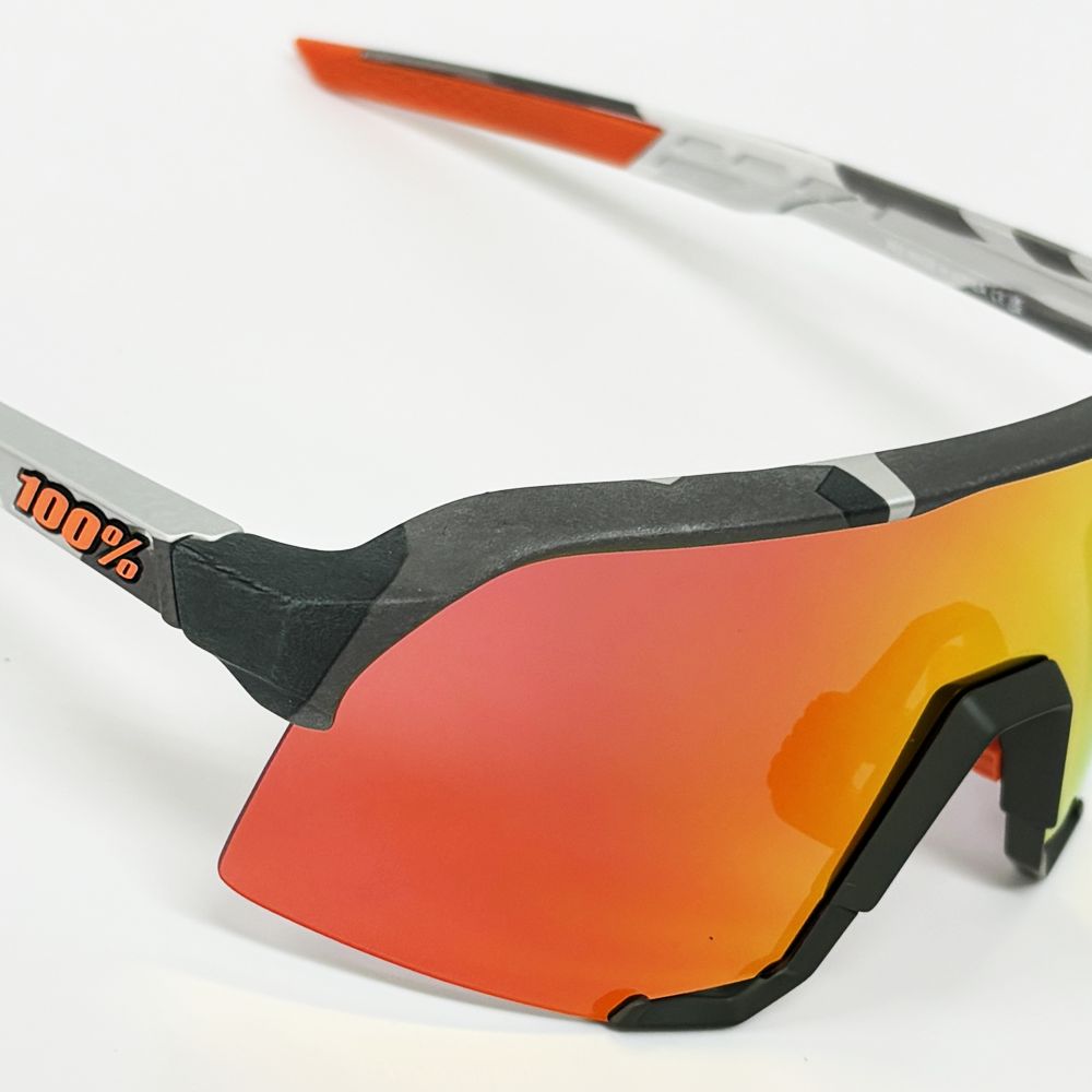 100% レッドミラーレンズ サングラス ケース付き R 赤 スポーツ