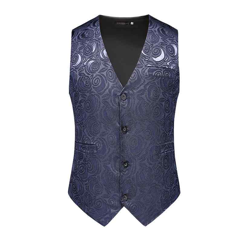 ジャンネット ベスト メンズ ジレ 花柄 総柄 シングル46 イタリア製